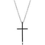 Galis Cross Necklace For Men - Premium Stainless Steel Necklace for Men, Silver Plated Non Tarnish Necklace With Cross Pendant, This Silver Plated Chain Necklace for Men Makes a Stylish Gift For Him