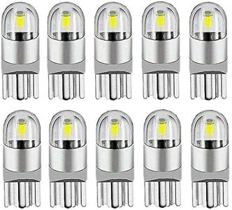YXHH 10Pcs 6000K Canbus T10 168194 W5W Licencia Marcador Lateral Bombilla LED