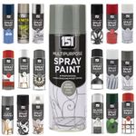 Multi-Purpose Grey Primer Spray Paint 400ml, Professional Quality Aerosol cans spray for All-Purpose, Interior Exterior & Household for Metal, Wood, Ceramics, Plastic, Walls with Perfect Finish