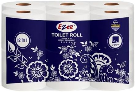 Ezee Toilet Paper Roll - Pack Of 12 | Tissue Paper Roll Ultra Soft Highly Absorbent | 160 Pulls Each Roll