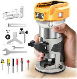 MtiolHig Cordless Compact Router Compatible with DeWalt 20V Battery (Tool Only), 6 Variable Speeds Router Tool for Woodworking, 800W Fixed Base Wood Palm Router