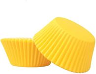 100P Yellow Small Paper Cupcake Cases Baking Cups,Greaseproof Cupcake Cases for Baking,Mini Muffin Wrappers Cases Muffin Cups Cupcake Liner Bulk,Paper Baking Cases for Cupcakes,Wedding,Birthday Party