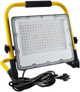 Flood Light, 100W Working Security Lights with Stand Handheld Placed Hanging 6500K 10000LM Illumination IP66 Waterproof for Garage, Car Fixing Shop, Industrial Land, Camping, Outdoor Activities