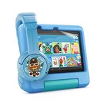 Fire 7 Kids tablet (16 GB, Blue) + BuddyPhones PlayTime Bluetooth Child Headphones (Blue Drop) + NuPro Screen Protector (2-pack)