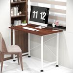 CATIVE Engineered Hard Wood Study Table Computer Desk Laptop Study Table for Office Home Workstation Writing Modern -Size-90L*60W*75H CM (2 Year Warranty) (White & Brown)