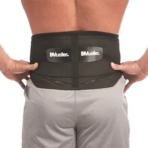 MUELLER Sports Medicine Lumbar Back Brace with Removable Pad, Ideal for Upper and Lower Back Pain, Relief & Support for Men and Women, Strains, Sciatica, Scoliosis, Black, Regular Size