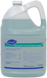 Diversey Morning Mist Fast Neutral Disinfectant Cleaner - Fresh Scent - 1 Gallon Concentrate, 4 Pack (Packaging May Vary)