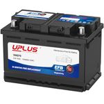 UPLUS 096EFB Car Battery, 12V 70Ah Maintenance Free Automotive Start-Stop Battery, 700A(EN) 120RC Premium Batteries, 278L x 175W x 190H(mm)