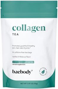 Baetea Collagen Beauty Booster Tea - 2,500 mg of Collagen Peptides for Skin Hair and Nails