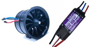 DoBoFo EDF 70mm pro CCW 6S 2100KV 25.2V 12 Blades with 80A ESC, Electric Ducted Fan with Electronic Speed Controller, RC Jet Engine Brushless Motor, Remote Control Model Replacement Airplane Parts DIY