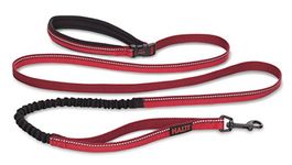 HALTI Active Lead Size Small, Red, Award-Winning Bungee Dog Lead, Shock-Absorbing Anti-Pull Dog Leash, All-in-One Neoprene Padded Belt & Lead, Perfect for Running & Training with Small & Medium Dogs