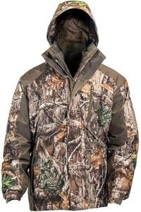 HOT SHOT Men’s 3-in-1 Insulated Realtree Edge Camo Hunting Parka, Waterproof, Removable Hood, Year Round Versatility, Large