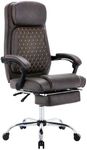 MIXASTEP Office Chair Big and Tall Office Chair Executive Office Chair with Footrest Ergonomic Office Chair Home Office Desk Chairs Reclining High Back Leather Chair with Lumbar Support, Brown