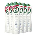 Cif Original Cream Multipurpose Surface Cleaner enriched with a fresh, ocean scent made with 100% natural cleaning particles for gentle and reliable cleaning, Multi Buy 6 Pack
