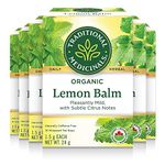 Traditional Medicinals - Organic Lemon Balm Herbal Tea (Pack of 6) - Soothing & Uplifting Daily Tea - 96 Tea Bags Total