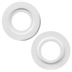 LEGELITE 2 Pack Metal Lamp Shade Reducer Ring, E27/E14 Light Fitting Lampshade Washer Adaptor Converter, Retainer Rings for Light Fixture (White)