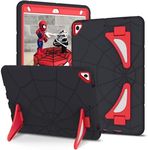 BENTOBEN Case for iPad 9th Generation, iPad 8th Gen Case, iPad 7th Gen Case, iPad 10.2 Inch 2021/2020/2019 Case, 2 in 1 Heavy Duty Rugged Shockproof iPad 9/8/7th Cases for Kids with Stand, Black/Red