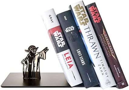 Master Yoda Force Metal Bookend, Double-Sided Printing Yoda Pattern, Creative Gift for Star War Lovers