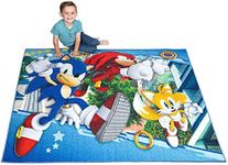 Franco Kids Room Non Slip Area Rug, 69 in x 52 in, Sonic The Hedgehog, Anime