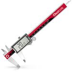 Olsa Tools Digital Caliper Measuring Tool - Inches, Fractional Inches, & Millimeters - 0-6 Inches - Stainless Steel Digital Calipers Measuring Tool - Large Easy-to-Read Display - Part: 1589