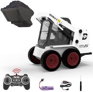 Spobot Remote Control Front Loader 11 Ch RC Skid Steer Loader Toy Full Function RC Front Bucket Loader Tractor Electric RC Construction Vehicle Kids Toy with Lights and Sound