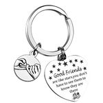 nuoshen Best Friends Keychain,Good Friend are Like Stars Keyring Friendship Keychain Women Birthday Graduation Gifts