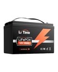 LiTime 12V 100Ah LiFePO4 Battery, Group 31 Lithium Battery Built-in 100A BMS, 4000+ Cycles, Perfect for RV, Travel Trailers, Fifth Wheel, Solar, Marine, Trolling Motor