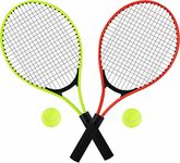 U&B Tennis | Tennis Set With Carry Bag | Aluminum Alloy Tennis Racquet Set | Including Tennis Ball | Outdoor Recreational Sport Garden Game | Firm Control and Foam Grips| 2 Player