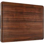 Wood Cutting Board Reversible with Juice Groove Thick Butcher Block Chopping Carving Cheese Charcuterie Serving Edge Grain by AtoHom (18x24 Inch)