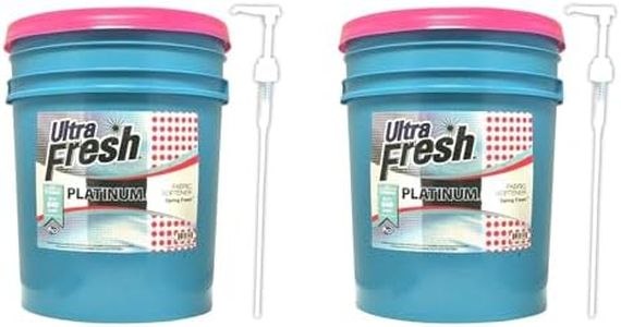 Ultra Fresh Platinum 5 Gallon Spring Fresh Scented Fabric Softener Liquid with Pump for Easy Dispensing for Up to 640 Laundry Loads (2 Pack)