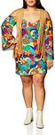 Roma Costume 3 Piece Hippie Hottie Costume, Multi-Colored, Medium/Large