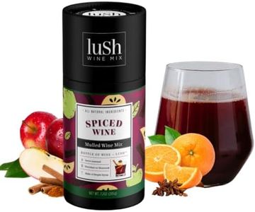 Lush Wine Mix, Holiday Spiced Wine, Makes 8+ Drinks, Organic Cocktail Mixers, Mocktails Non-Alcoholic Drinks, Mulled Apple Cider, Traditional Mulling Spices, Instant, Gluhwein, Sachet Bag - 1 Pack