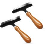 2Pcs Carpet Rake, Hand Held Carpet Rake to Fluff Carpet, Rug Comb Carpet Rake for Matted Carpet, Portable Rug Rake for Carpets, Pet Hair Rake Carpet Groomer Rake for Making Carpets Fluffy