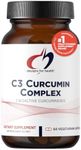 Designs for Health C3 Curcumin Complex - Highly Bioavailable Curcuminoid Turmeric Supplement, 400mg with 3 Bioactive Curcuminoids - Non-GMO, Gluten-Free + Vegetarian (60 Capsules)