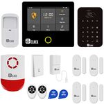 Elder Alarm System Wireless Smart Security 14-Piece Kit DIY WiFi & 4G, Keypad, Outdoor Siren, Doorbell, Leakage, Motion Sensors, Smart Home Alarm System & Business Security