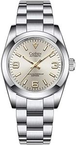 CADISEN Men's Automatic Watch 36 mm Elegant Mechanical Watch with Sapphire Glass Stainless Steel Strap, gold, Bracelet