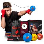 Boxing Reflex Balls Set of 3 with App – Boxing Balls with Varying Sizes, Adjustable Headband and 3 Spare Strings to Improve Speed and Hand-Eye Coordination, Gifts for Men and Kids - Boxing Equipment