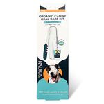 Radius Adult Kit Dog Toothbrush USDA Organic Dental Solutions 0.8oz Toothpaste Firm Bristle & Non Toxic for Dogs Designed to Clean Teeth - Pack of 1, White, PN802