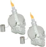 Sunnydaze Grinning Skull Glass Tabl