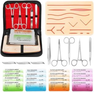 Suture Practice Kit for Medical Students - Suturing Kit Suture Pad with Pre-Cut Wounds, Suturing Threads & Tools, Perfect for Practice and Demonstration, Supplies for Nursing Dental Vet Students