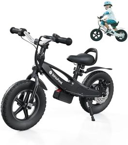 isinwheel SK12 2-in-1 Electric Bike for Kids Ages 3-5, 150W Electric Balance Bike with Swappable Battery, 12-inch Inflatable Tire and Adjustable Seat, Electric Motorcycle for Kids Boys & Girls