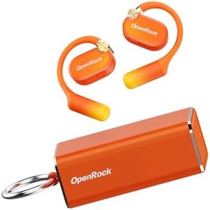 OpenRock X Open-Ear Headphones, Upgraded Silicone Earhooks, 48Hrs Playtime, Comfort and Fit, IPX5 Waterproof, ENC Microphone, Smart App, Bluetooth 5.3, Wireless Over-Ear Earbuds for Sports, Office