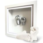 Made by Mindy Baby Hand & Foot Casting Kit with Frame – 3D Baby Casting Keepsake Kit – Baby Handprint & Footprint Moulding Kit for Newborn Memory Keepsake – Gift for New Dads
