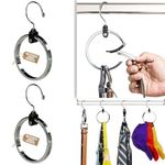 2-Pack Multipurpose Closet Hanger Organizer ROLLY HANGER Great Space Saver Cut Clutter in The Closet Ideal Organizer for Belts, Baseball Hats, Ties, Scarves, Purses and Much More Versatile Hanger