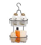 simplywire – 2 Tier Hanging Shower Caddy – Rust Resistant – Black