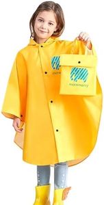 AIWUHE Kids Rain Poncho Cartoon Raincoat Jacket Cute Rain Coat Toddler Boys Girls Rain Cape Light Waterproof Hoodie Outwear, B, 7-9 Years