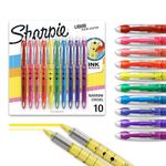 Sharpie ACCENT Highlighter, Liquid Highlighter Pen Narrow Chisel, 10-Carded, Fluorescent Assorted (24415)