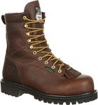 Georgia Boot Men's Georgia 8" Lace-To-Toe Steel Toe Work Boot Work Shoe, Chocolate, 11 M US