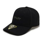 Oakley Women's 6 Panel Stretch Metallic Hat, Blackout, S-M