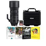 SIGMA 70-200 mm F2.8 DG DN OS Sports for Sony E-Mount - High-Performance Photography Lens Bundle with Waterproof Storage Hard Case Photo Editing Software, 64GB Memory Card (4 Items)